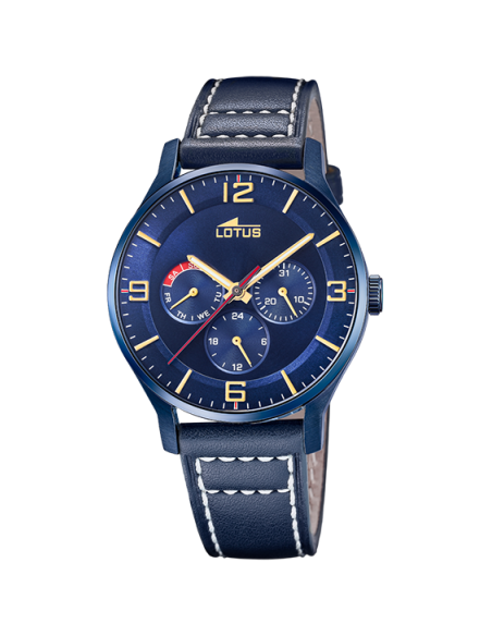 Lotus Multifunción Azul Correa Piel