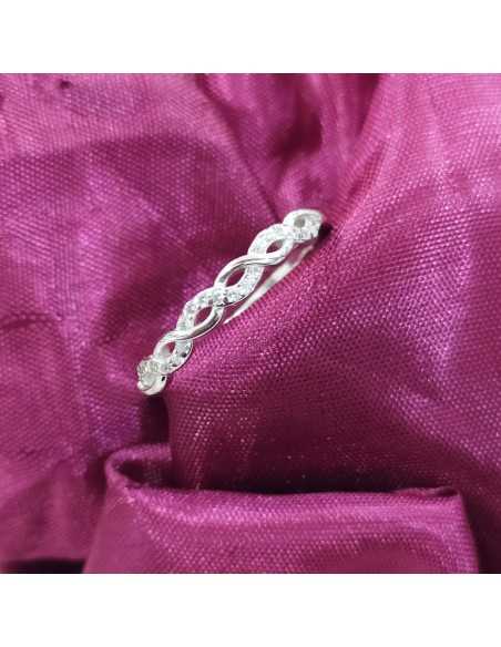 Towanda Anillo Trenzado Circonita