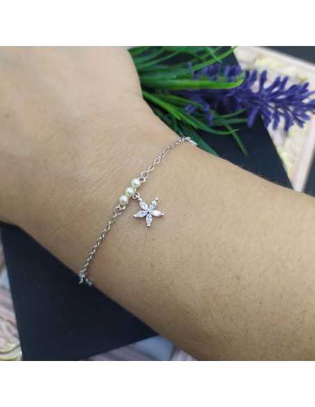 Amagoa Pulsera Estrellas Y Perlas