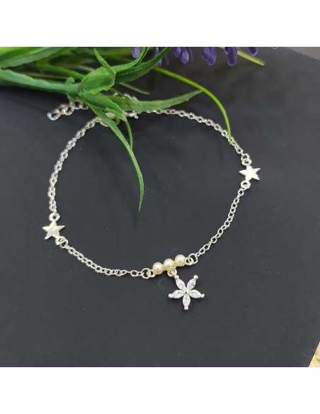 Amagoa Pulsera Estrellas Y Perlas