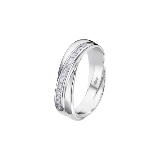 Lotus Silver Anillo Cruzado