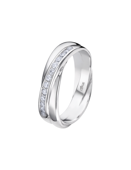 Lotus Silver Anillo Cruzado