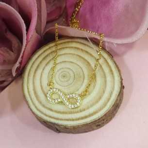 Lotus Silver Gargantilla Infinito Dorado