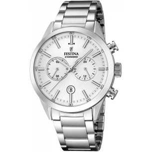 Festina Crono Timeless Acero Diales Plateados