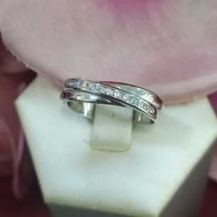 Lotus Silver Anillo Cruzado