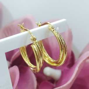 Lotus Silver Hoops Cruzados