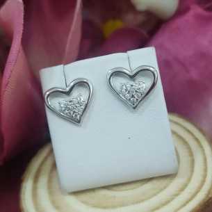 Lotus Silver Moments Corazones con Circonitas