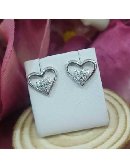 Lotus Silver Moments Corazones con Circonitas