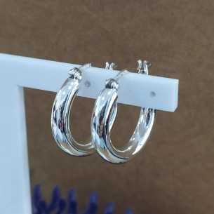 Pendiente de Aro liso Ancho 20mm