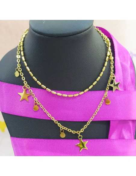 Lotus Style LS2315-1 Urban Woman Doble Cadena Con Estrellas