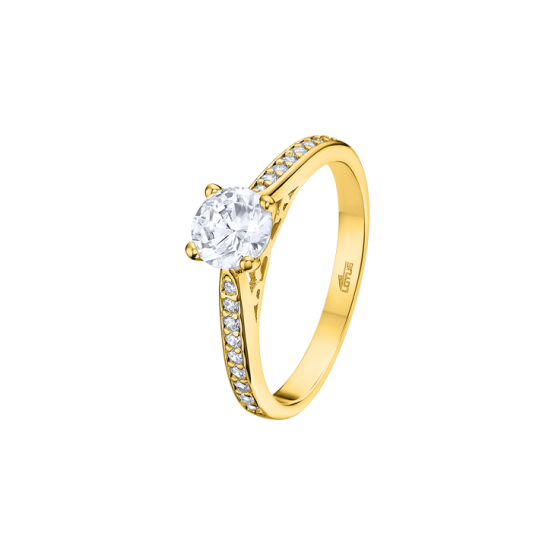 Lotus Silver Anillo Solitario Circonitas