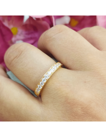 Lotus Silver Anillo Circonitas