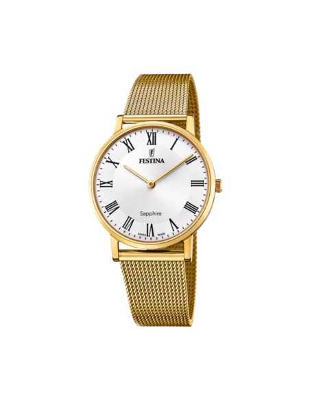 Festina Swiss Made Chapado en Oro Números Romanos
