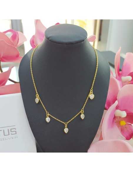 Lotus Silver Gargantilla Trendy corazones
