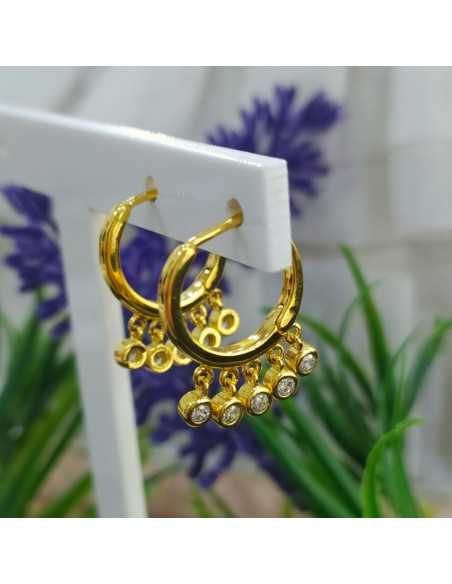 Lotus Silver Trendy Aro Chatones Colgantes