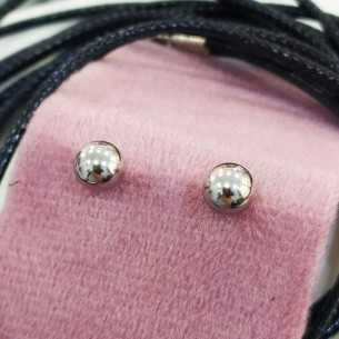 Pendientes Bolitas De Plata