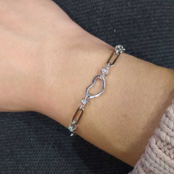 Lotus Silver Links Eslabones Corazón