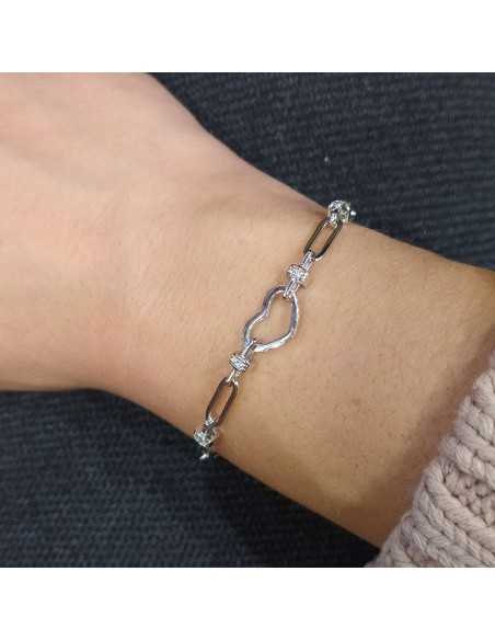 Lotus Silver Links Eslabones Corazón