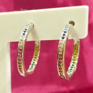 Lotus Silver Rainbow Semi Aro Multicolor