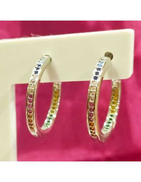 Lotus Silver Rainbow Semi Aro Multicolor