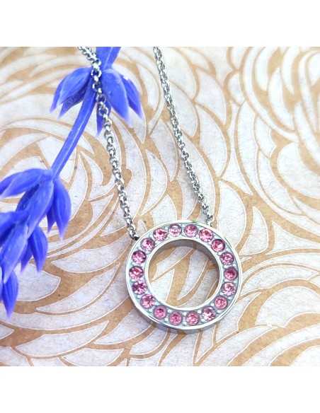 Marea Collar Acero Esfera Circonitas