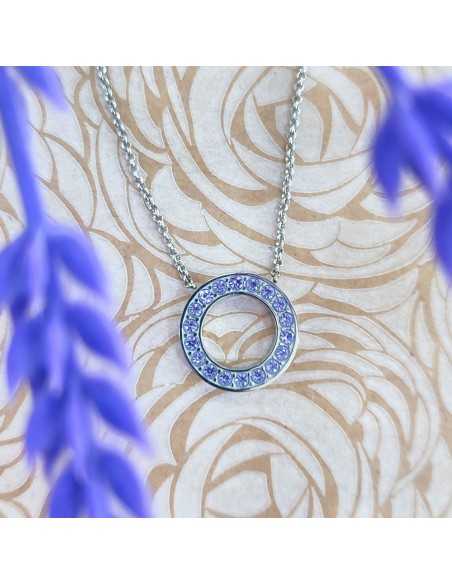 Marea Collar Acero Esfera Circonitas