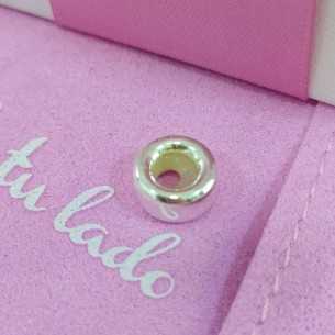 Abalorio A Tu Lado Tope Plata Y Silicona