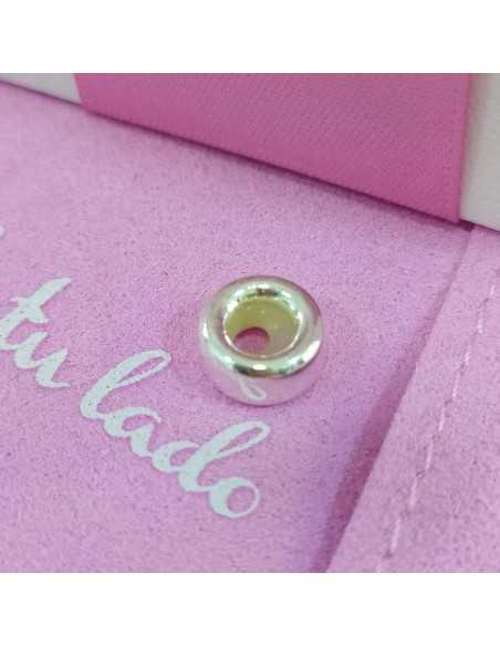 Abalorio A Tu Lado Tope Plata Y Silicona