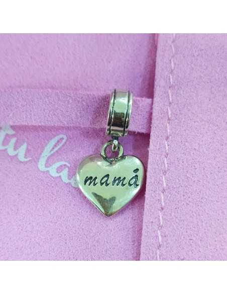 Abalorio A Tu Lado Corazón Mamá