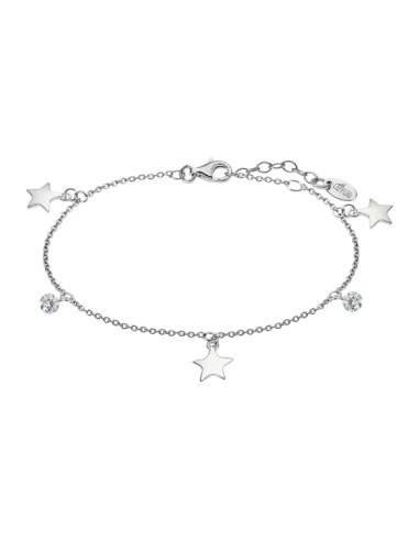 Lotus Silver Pulsera Estrellas Circonitas