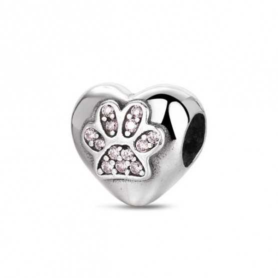 Abalorio A Tu Lado Corazón Con Huella