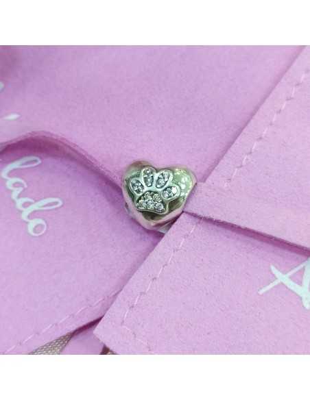 Abalorio A Tu Lado Corazón Con Huella