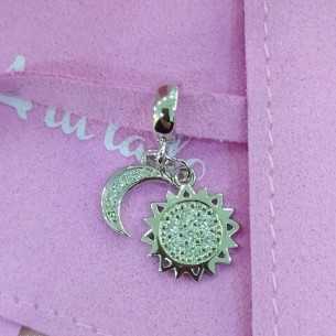 Abalorio A Tu Lado Colgante Sol y Luna