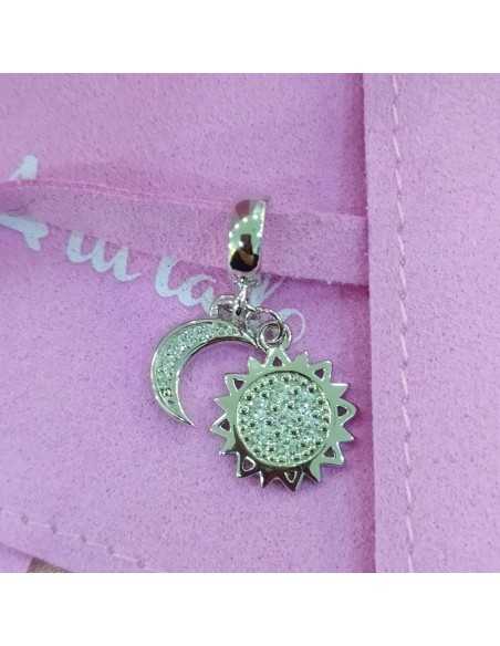 Abalorio A Tu Lado Colgante Sol y Luna