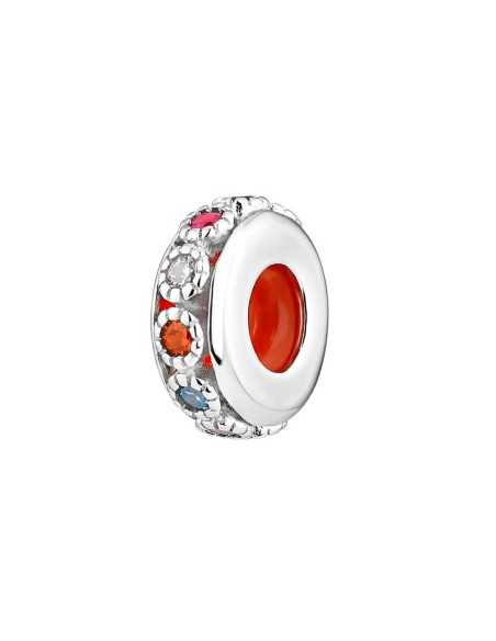 Abalorio A Tu Lado Ajustador de Plata y Silicona con Circonitas