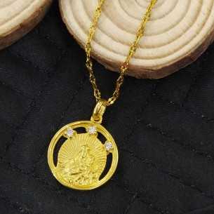 Medalla Virgen del Carmen plata chapada