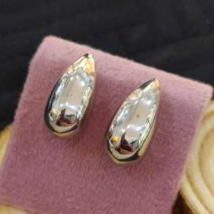 Pendientes gota de agua plata