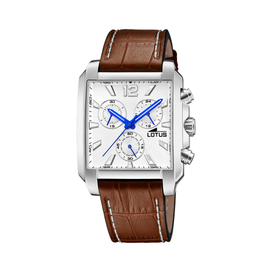 18851/1 Square series crono piel marrón