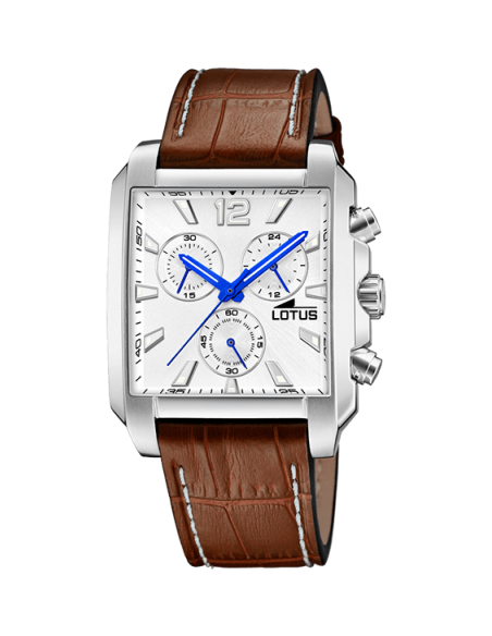 18851/1 Square series crono piel marrón