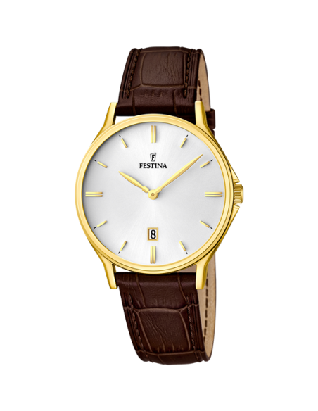 F16747/1 Correa clásico piel marrón