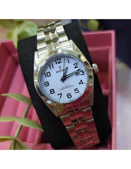 F20438/1 Acero clásico esfera blanco