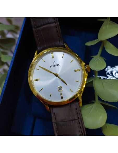 F16747/1 Correa clásico piel marrón