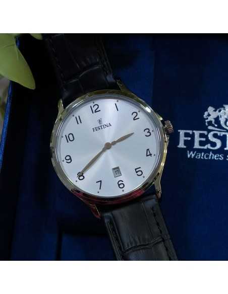 F16745/1 Correa clásico esfera plata