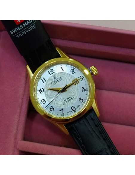 F20011/5 Swiss correa clásico dorado