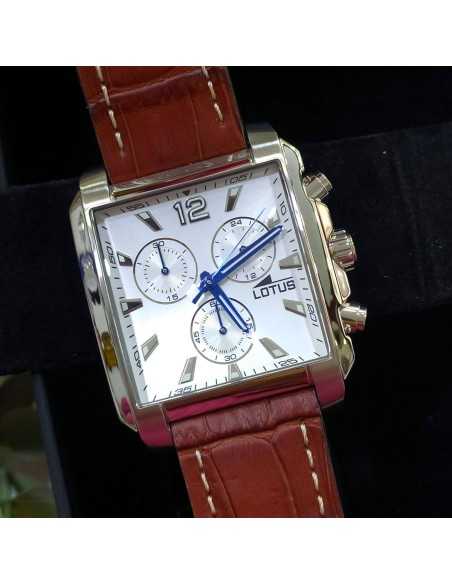 18851/1 Square series crono piel marrón